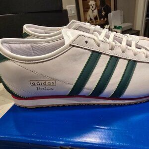 Adidas Italia 70s White Collegiate Green Red Gum Men's Sz 10.5 JS1325 Shoes NEW